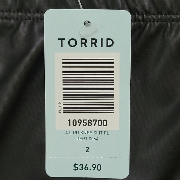 NWT Torrid Open Knee Black Faux Leather Pants Plus Size 2X - Picture 10 of 11